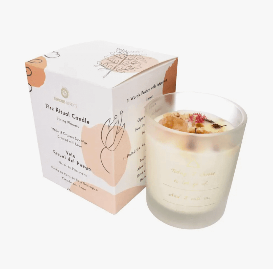 Duftkerze "Frühlingsblumen" mit Citrin