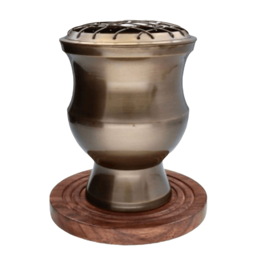 Großes Räuchergefäß in antiker Bronze