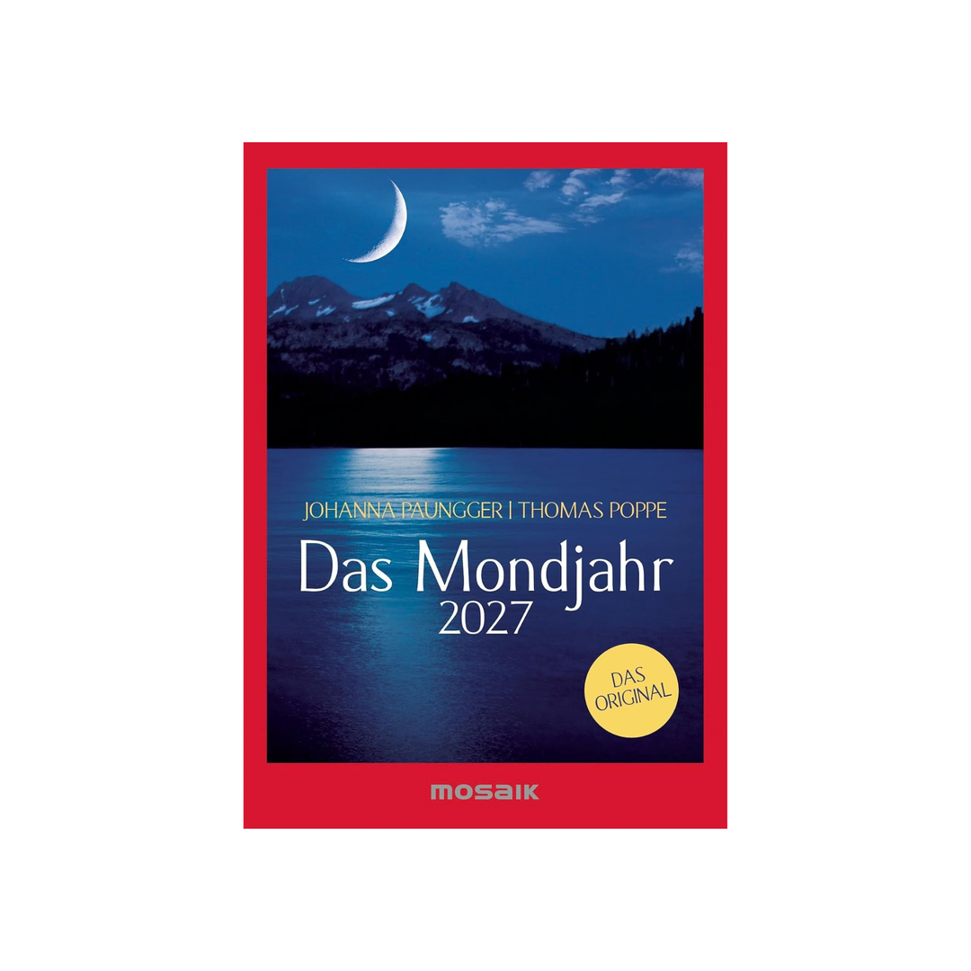 Das Mondjahr 2027 - s/w Taschenkalender - Das Original