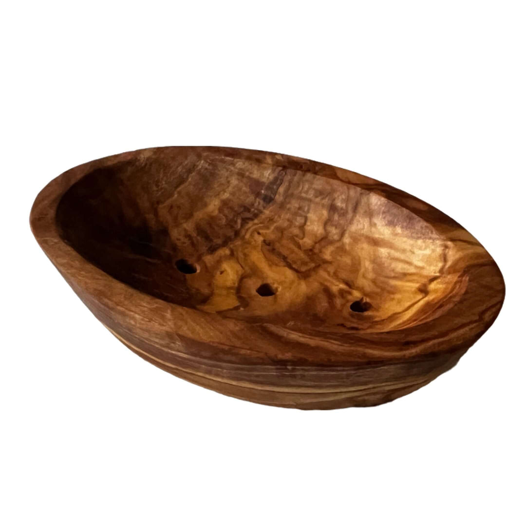 Seifenschale aus Olivenholz