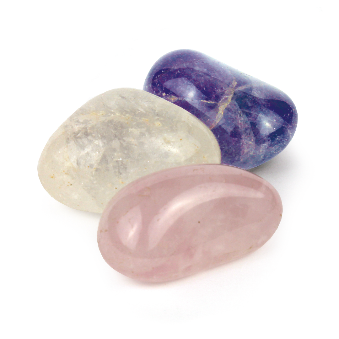 farbedelsteine rosenquarz bergkristall amethyst wasserbelebung mondversand