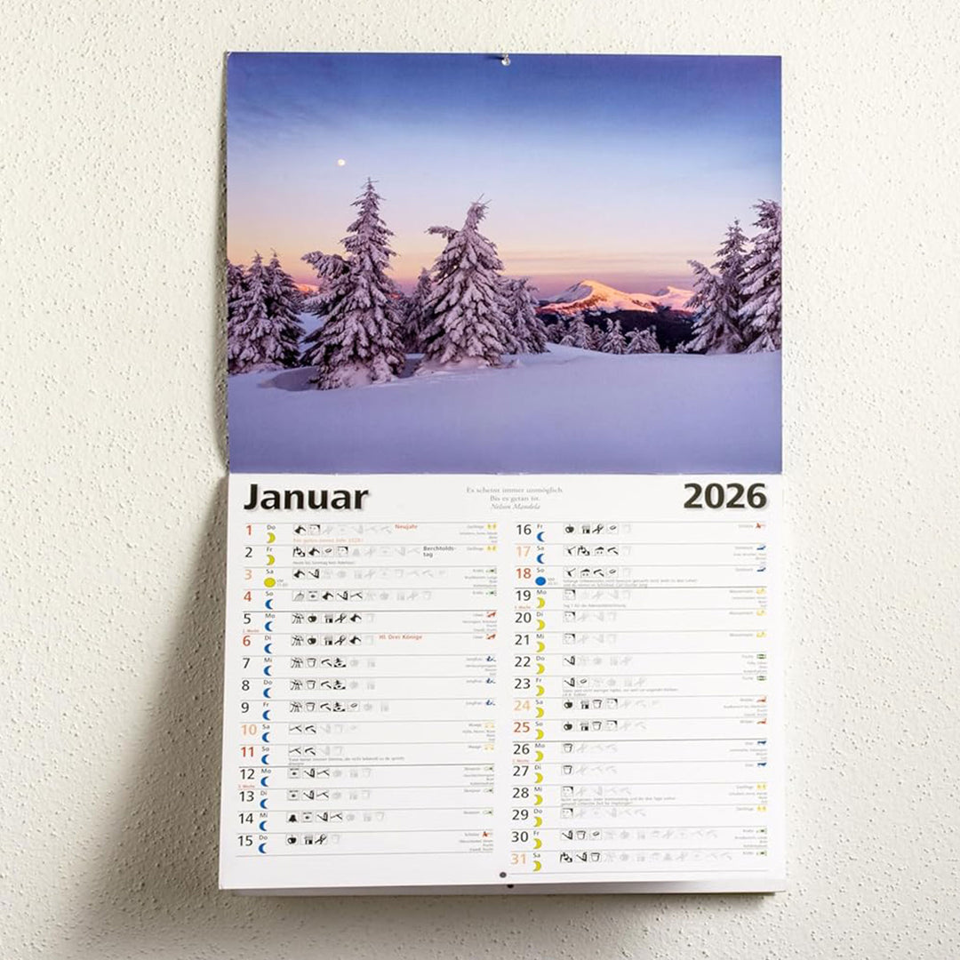 wandkalender 2026 mondkalender paungger poppe mondversand