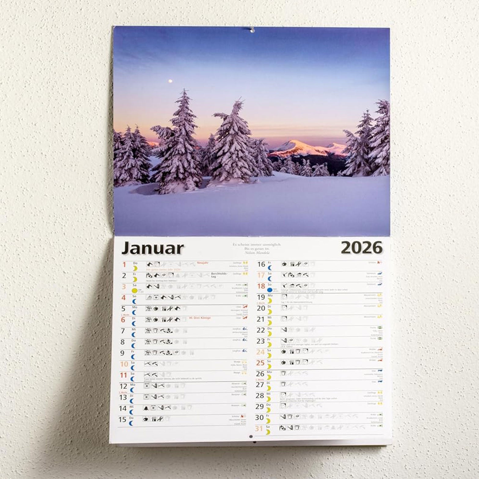 wandkalender 2026 mondkalender paungger poppe mondversand